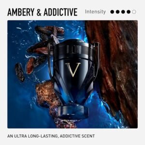 Rabanne Invictus Victory Elixir Parfum for Men - Long Lasting Intense Amber Woody Spicy Men's Perfume with Cardamom, Lavender & Vanilla - Trophy Bottle French Fragrance Spray